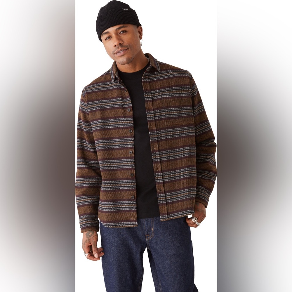 Frank And Oak Striped Blanket Shirt